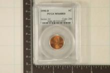 1990-D LINCOLN CENT PCGS MS68RD