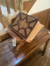RESTORED 1893 BIBLE & STAND