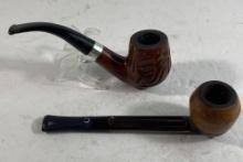 BENT BILLIARD AND FALCON BULLDOG TOBACCO PIPES