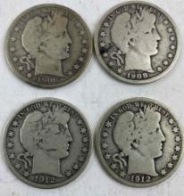 FOUR BARBER HALVES