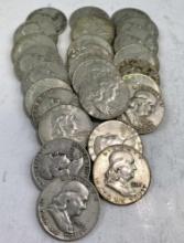 27 UNSEARCHED FRAKLIN HALVES