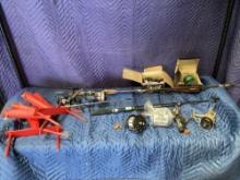 Box Lot of Fishing Poles and Gear