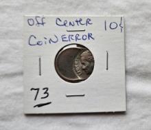 10 Cent Off Center-Coin Error