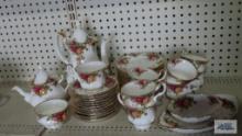 Royal Albert rose motif tea/luncheon set