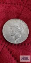 1922 Peace dollar coin
