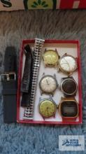 Lot of assorted watch faces and bands