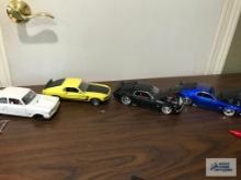 1964 FORD FAIRLANE THUNDERBOLT, 1969 MUSTANG BOSS 302, 1970 FORD MUSTANG BOSS (BLACK) AND 1970 FORD