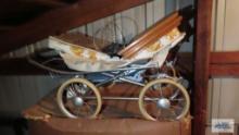 Vintage baby stroller, railroad nails, vintage scale, etc....Located on second floor. Bring help to