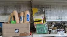 Paint rollers, drop cloth, pipe rolls, respirator mask, Etc