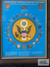 United States Twentieth Century Type framed coins collection