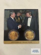 Ronald Reagan and Donald Trump Republican Presidential Legacies coins