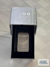 United States silver bar State Vault brick .999 fine silver one troy ounce