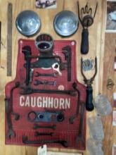 Vintage Caughhorn Wrench Display w/ Primitives