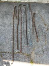8 assorted chains & 2 picking hooks