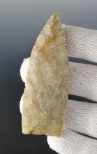 3 1/4" Paleo Lanceolate made from Coshocton Gray. Found in Erie Co., Ohio.