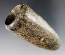 3 1/4" Blocked End Tube Pipe made from Steatite. Nicely gouged bowl. Found in Ohio.