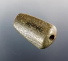 Well polished 1 13/16" engraved Pipe made from Steatite. Found in Salem Co., New Jersey. COA.