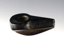 Well styled 1 3/4" Pipe made from patinated Steatite. Found in Ohio.  Ex. Kelly Chestnut. COA.