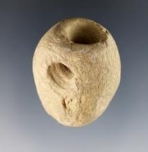 1 11/16" Nicely patinated Stone Pipe found in Ohio. Ex. William Platt collection. Bennett COA.