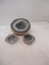 Natural Agate Geode (4 1/2") & Small (2 1/2")