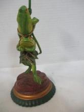Vienna Style Painted Frog Candlestick