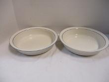 2 Lenox Chinastone "For the Blue Patterns" Round Pie Dishes
