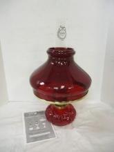 Aladdin Genie III Red Oil Lamp w/shade