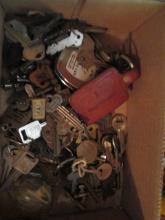 Grouping of Old Keys-Skeleton, House, Automotive, Padlock, etc.