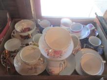 Large Grouping of Porcelain Teacups and Saucers