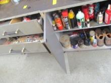 Cabinet Contents- Cleaners/Oils/Repair Parts/Etc.