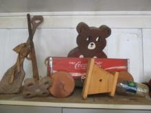 Coke Crate Wooden Bear- Shoveland Churn Handle