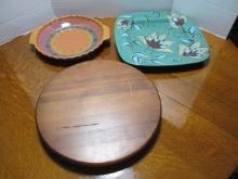 Gail Pittman Southern Living at Home Centerpiece Bowl, Italian Pottery Handled Plate and
