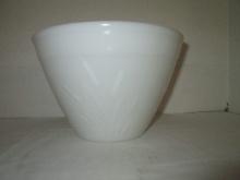 Vintage Hazel Atlas Milk Glass Cattails Bowl