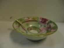 Vintage Handpainted Nippon Porcelain Condiment Dish