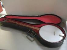 Five String Open Back Banjo in Carry Case