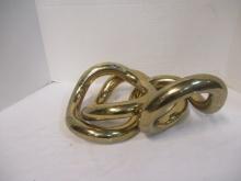 1982 Richard X. Zawitz "Tangle" Gold Tone Modern Flexible Sculpture