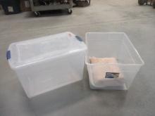 Two Clear Totes, Towel and Two Placemats