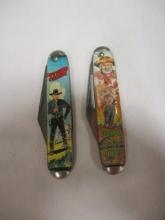 Smoky Mountain Knife Works Novelty "Hopalong Cassidy and George 'Gabby' Hayes" Western Character Kni