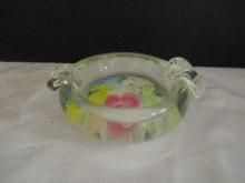 Vintage St Clair Glass Ashtray Paperweight