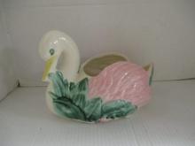 Vintage Ungemach Pottery Pink Swan Platter