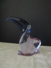 Hand-Blown Glass Toucan Figurine