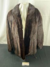 Vintage Frederick & Nelson Fur Coat, Shiny Brown Mink