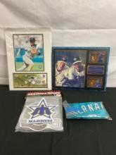 Ken Griffey Jr. & Alex Rodriguez 96' All Stars Plaque w/ Cards - 2003 Opening Day Photo