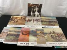 Nice Selection of CM Russell Calendar Page Prints, Edward S Curtis Portraits of Native Americans ...