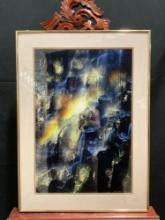 Vintage Framed Signed Original Photograph of Waterfall by WA Artist John "Buddha" McAnulty. See
