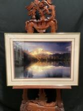 Vintage Framed Signed Original Photograph of Mt. Rainier by WA Artist John "Buddha" McAnulty. See