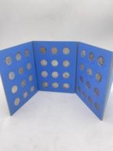 Collection of 30 Silver Washington quarters in binder 1934 to 1963 assorted dates & mint marks