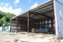 45' x 75' Steel Shed Building Used as Green Lumber Blow Hsed