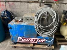Power Jet gas fired high pressure hot water washer w/ blue barrel. (CONDITI