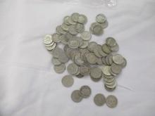 US Silver Roosevelt Dimes various date/mints 80 coins